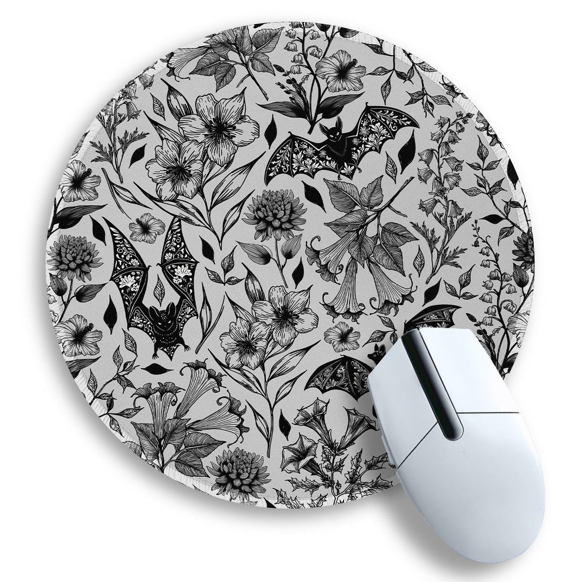 Gctriki Pink Round Mouse Pads for Desk, Cute Office Decor for Women 8.6 in