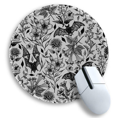 Gctriki Pink Round Mouse Pads for Desk, Cute Office Decor for Women 8.6 in