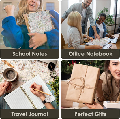 Cute Notebook, Aesthetic Spiral Notebook Journal for Women
