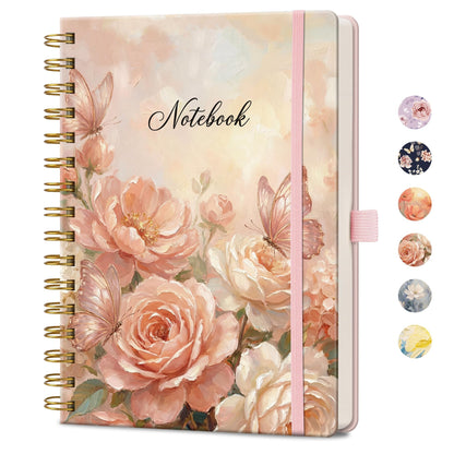 AHGXG Spiral Journal Notebook, 160 Lined Pages, A5 Size (5.7'' x 8.3'')