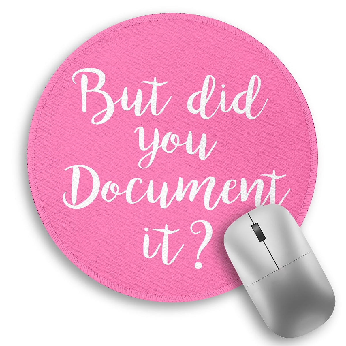 Inspirational Quote Work Mouse Pad, Positive Small Round Mousepad