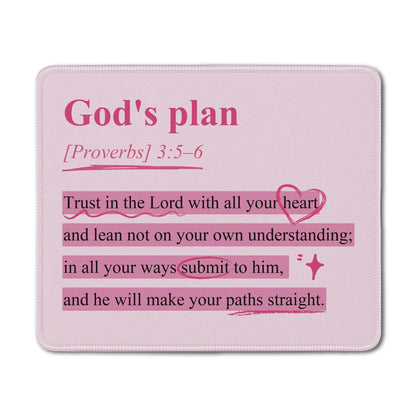 Inspirational Christian God Says I Am Mouse Pad, Minimalist Boho Floral Bible Verse Affirmation Mouse Pads Mousepad for Home Office Dorm Computers Laptop Supplies Desk Accessories, 9.5x7.9 Inch