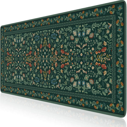 iCasso Desk Mat,Mouse Pad for Office Decor,35.4x15.7in,Deep Green