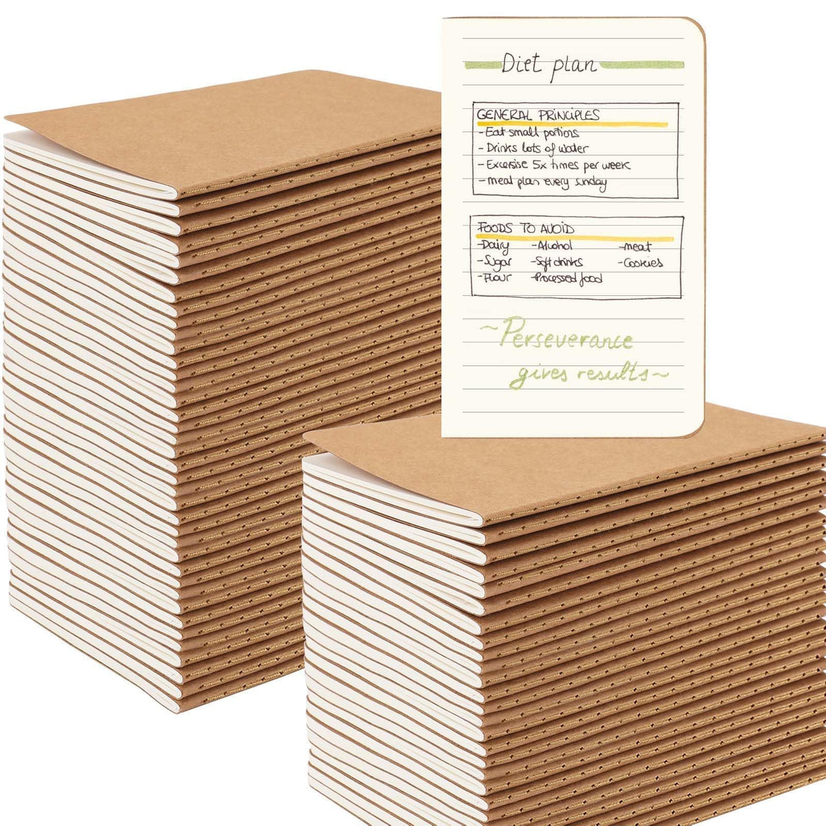 Oucaru 16PCS Mini Notebooks Bulk, Small Pocket Notebook, 3.5"x5.5" Blank