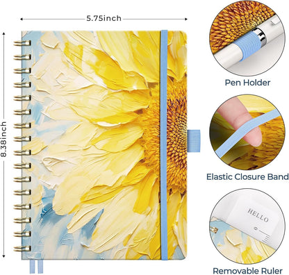 AHGXG Spiral Journal Notebook, 160 Lined Pages, A5 Size (5.7'' x 8.3'')
