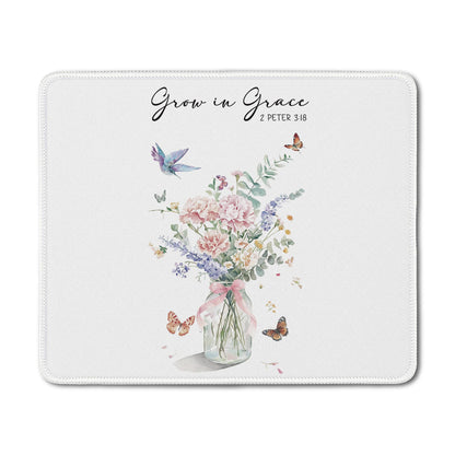 Inspirational Christian God Says I Am Mouse Pad, Minimalist Boho Floral Bible Verse Affirmation Mouse Pads Mousepad for Home Office Dorm Computers Laptop Supplies Desk Accessories, 9.5x7.9 Inch