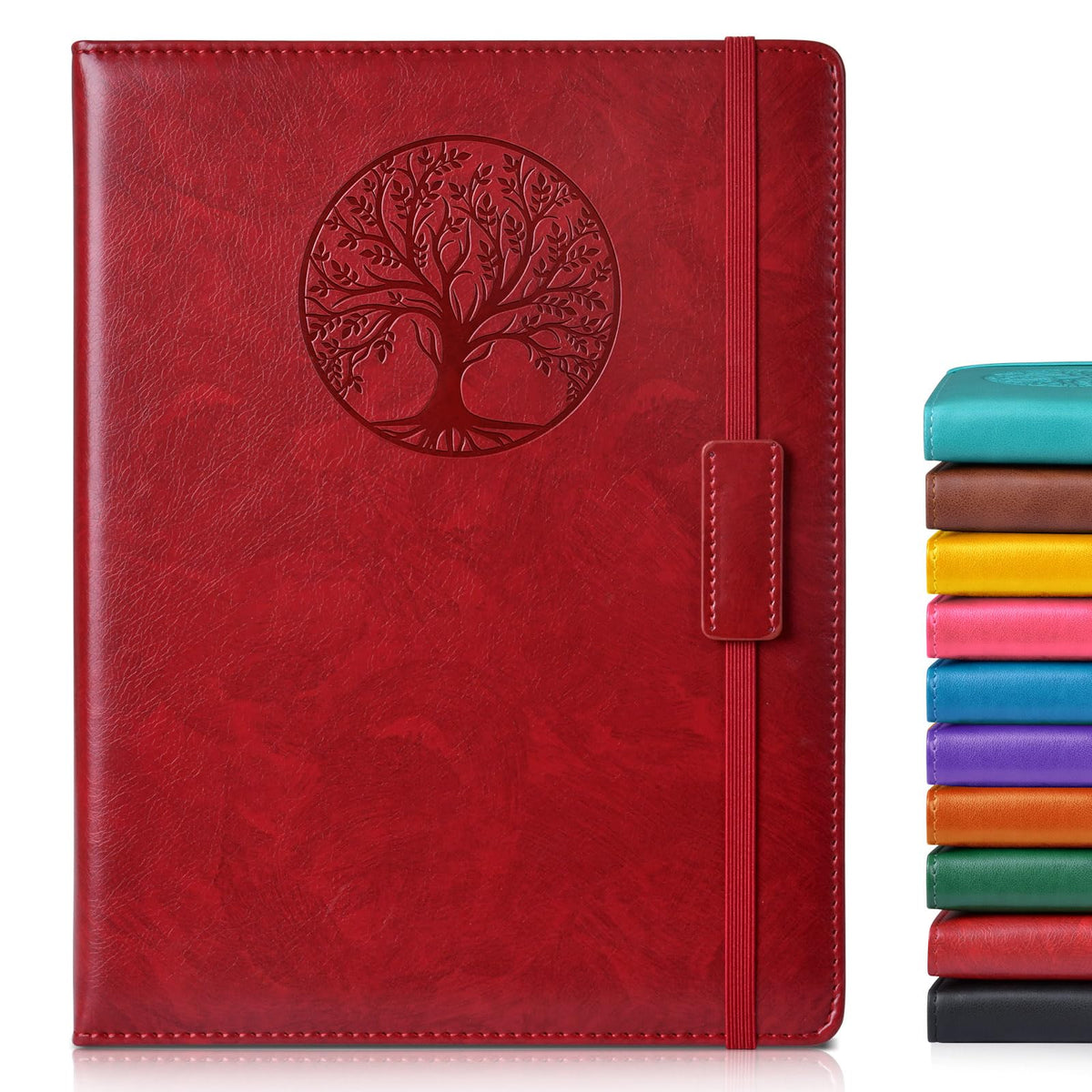 Biuwory Leather Journal Notebook,256 Thick Lined Pages,Hardcover 5.7"×8.3"
