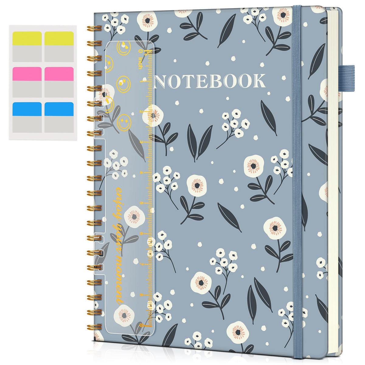 Spiral Notebook Journal 8.5” x 11”, A4 Large Notebooks for Women Men, College Ruled Lined Journal, 100 GSM Paper, Hardcover Spiral Bound Journals for Work School Writing Note Taking Business, Purple
