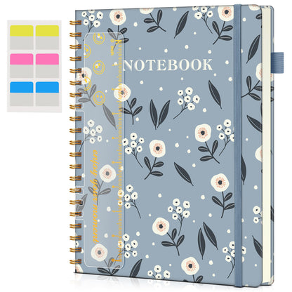 Spiral Notebook Journal 8.5” x 11”, A4 Large Notebooks for Women Men, College Ruled Lined Journal, 100 GSM Paper, Hardcover Spiral Bound Journals for Work School Writing Note Taking Business, Purple