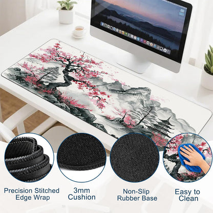 Gaming Mouse Pad, Desk Mat for Keyboard and Mouse, Large Mouse Pad for Desk, Computer Mousepad