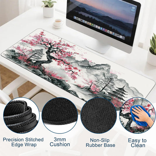 Gaming Mouse Pad, Desk Mat for Keyboard and Mouse, Large Mouse Pad for Desk, Computer Mousepad