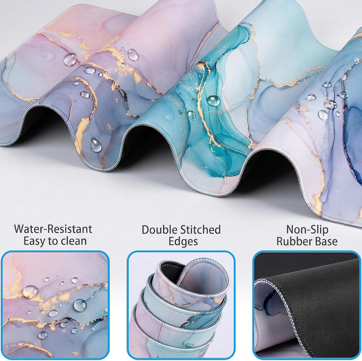 Large Mouse Pad with Wrist Rest, 4-in-1 Wrist Rest for Keyboard and Mouse
