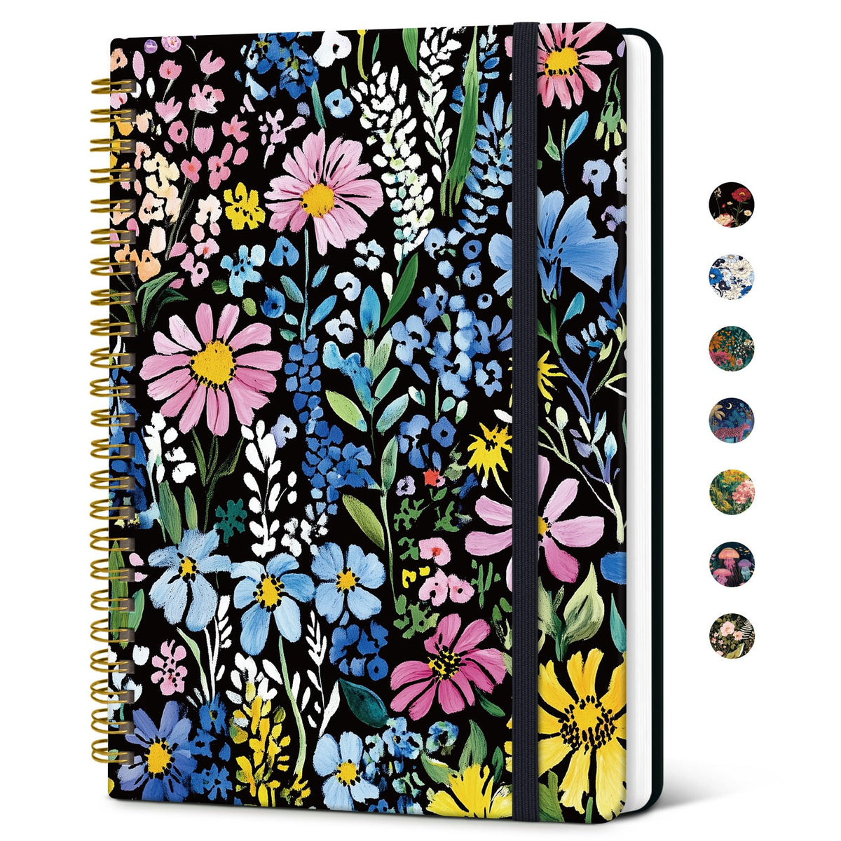 Taja Hardcover Journal for Women, Pretty Spiral Lined Notebook for Work, A5