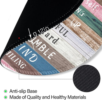 Inspirational Quote Work Mouse Pad, Positive Small Round Mousepad