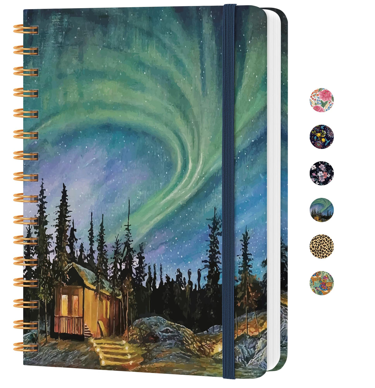 Lined Spiral Journal Notebook, A5 College Ruled Notebook for Note-Taking