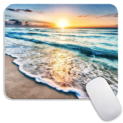 Square Mouse Pad Beautiful Flowers Plants, Personalized Premium-Textured Custom Mouse Mat Design, Washable Mousepad Cloth, Non-Slip Rubber Base Computer Mouse Pads for Wireless Mouse