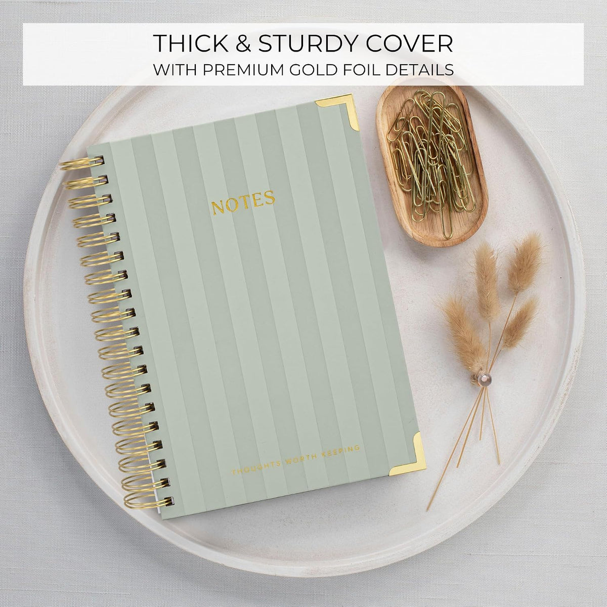 Aesthetic Thick Spiral Notebook With Tabs - Journal For Women Size B5