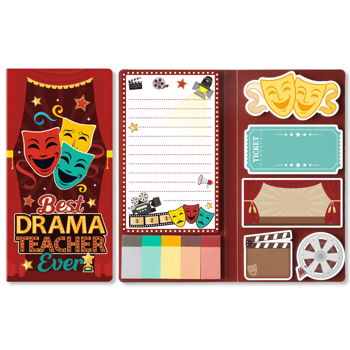 B1ykin Sticky Notes Set - 550 Sheets Memo Writing Pad Cat Floral Design
