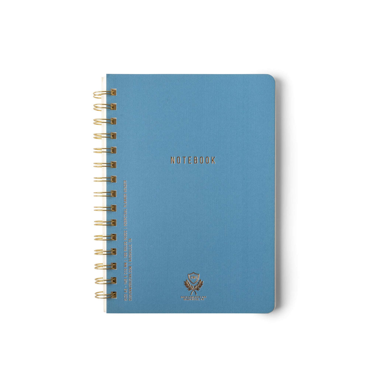 DesignWorks Ink Textured Twin Wire Notebook, Lilac, 8.25 x 11.625 in