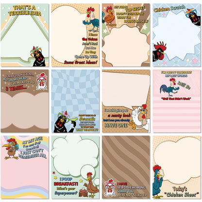 Pajean 12 Designs Funny Sticky Notes, Office to Do List,Classic Style