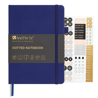 &And Per Se Lined Journal Notebook – A5 Hardcover, 160 Pages 100gsm Thick Paper, College Ruled for Writing - 5.7”x8” (Dark Green)