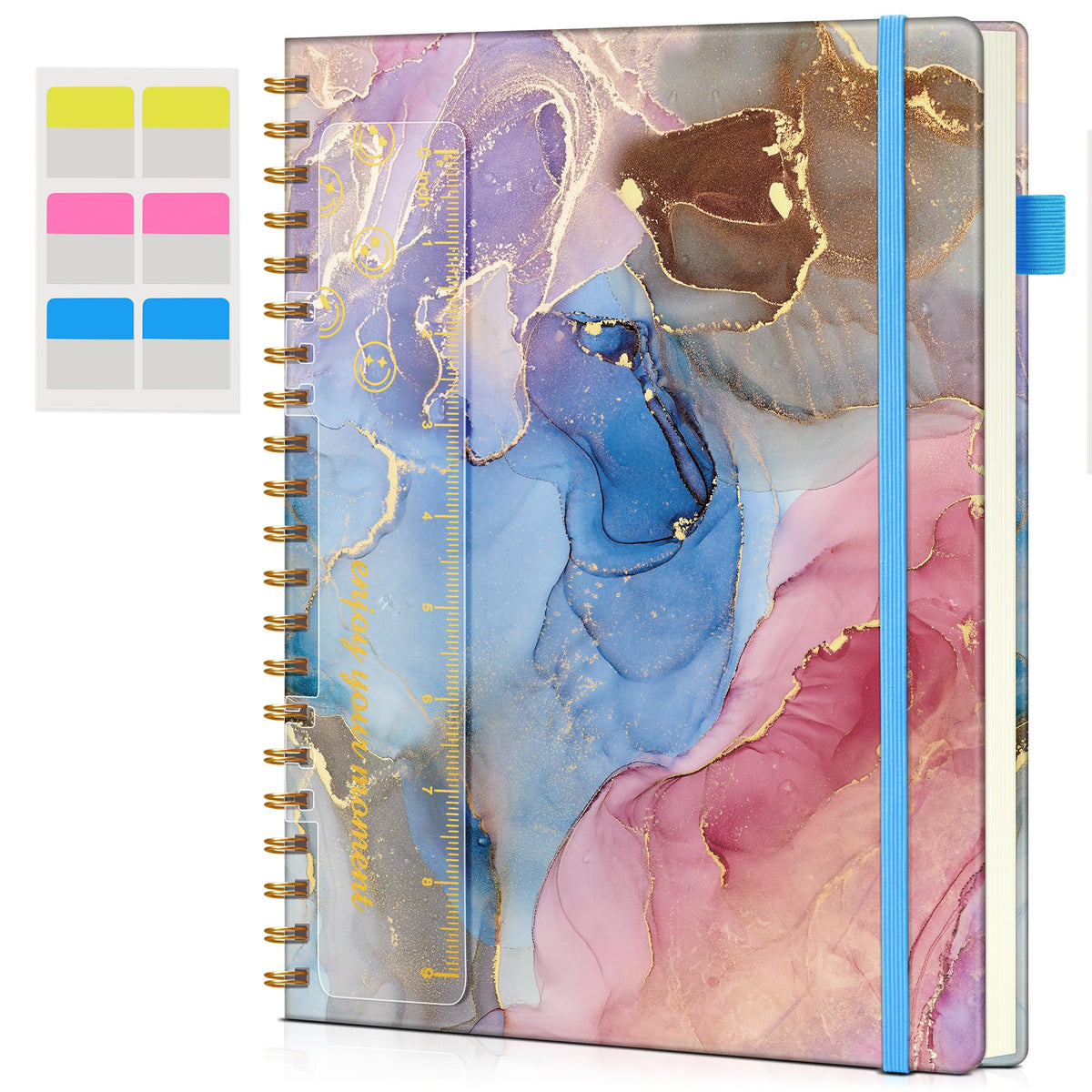 Spiral Notebook Journal 8.5” x 11”, A4 Large Notebooks for Women Men, College Ruled Lined Journal, 100 GSM Paper, Hardcover Spiral Bound Journals for Work School Writing Note Taking Business, Purple