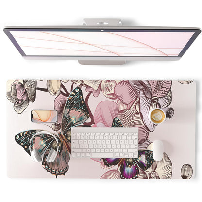QiyI PU Leather Large Mouse Pad, Office Decor, 31.5" x 15.7", Rose Gold