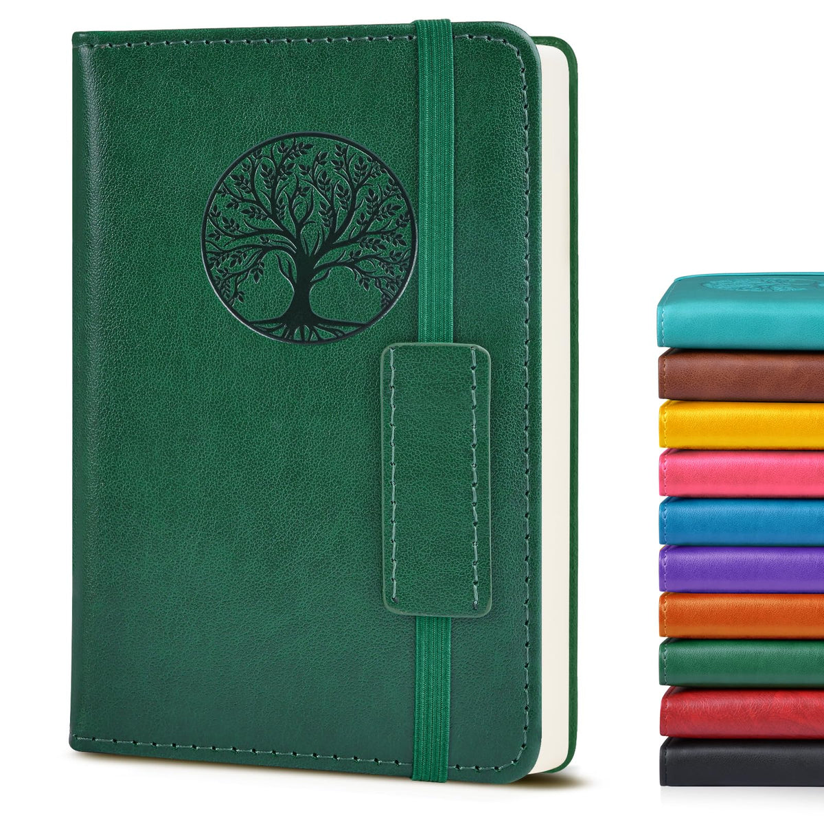 Biuwory Leather Journal Notebook,256 Thick Lined Pages,Hardcover 5.7"×8.3"