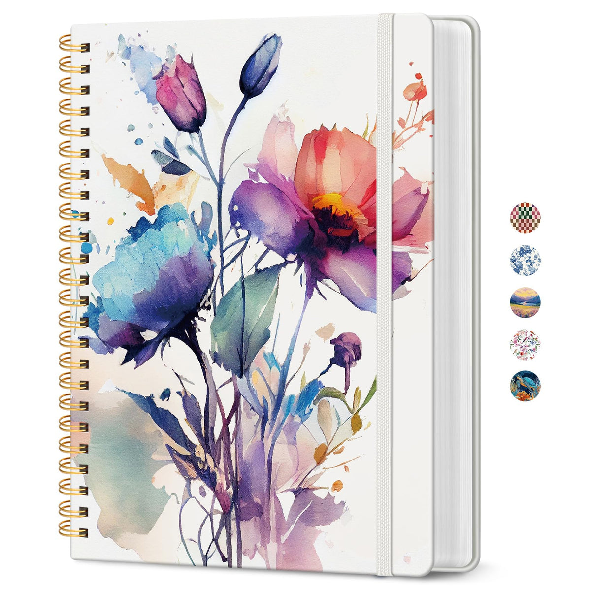 Taja Spiral Notebook for Work Thick Hardcover Lined Journal for Note Taking