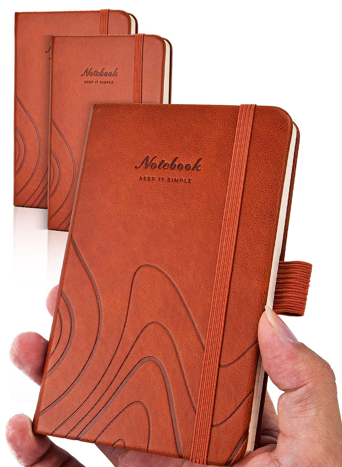 AISBUGUR Pocket Notebook, Small Notebook, 2-Pack Total 320 Pages,3.7" x 5.7" Pocket Notebook (2 Pack, Black1)