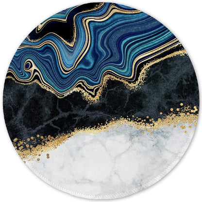 ITNRSIIET Marble Round Mouse Pad Pink Marble Customized Premium-Textured Washable Desktop Protection Mouse Mat with Non-Slip Rubber Base 7.87×7.87×0.12 inches, Pink Marble