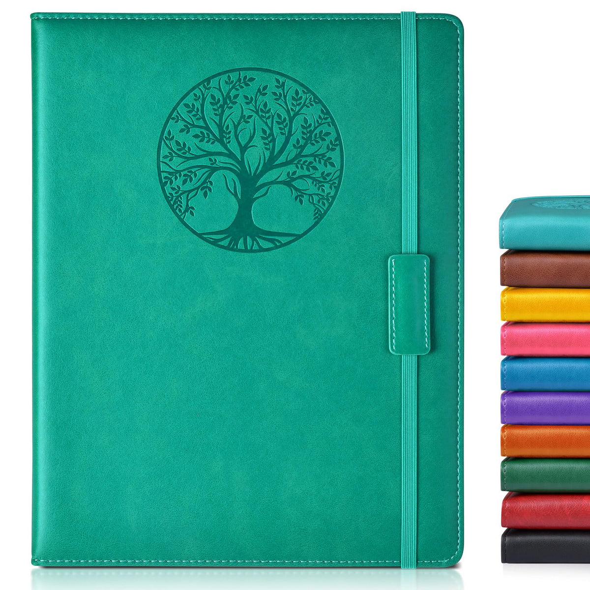 Biuwory Leather Journal Notebook,256 Thick Lined Pages,Hardcover 5.7"×8.3"