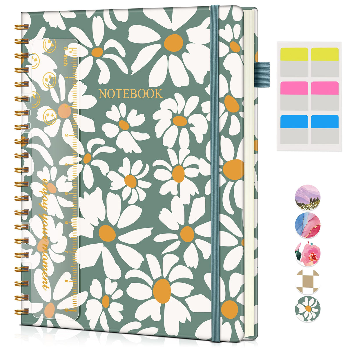 Spiral Notebook Journal 8.5” x 11”, A4 Large Notebooks for Women Men, College Ruled Lined Journal, 100 GSM Paper, Hardcover Spiral Bound Journals for Work School Writing Note Taking Business, Purple