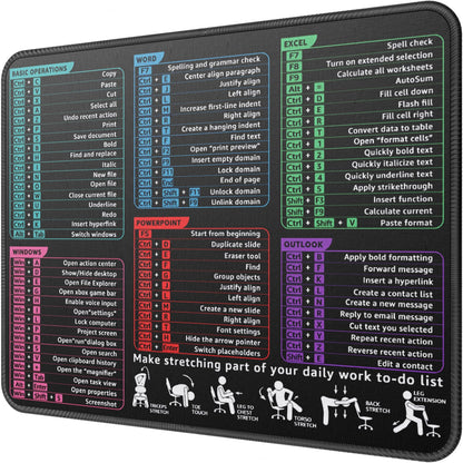 MROCO Essential Office & Gaming Mouse Pad, 30% Larger, 8.5” x 11” in, Black