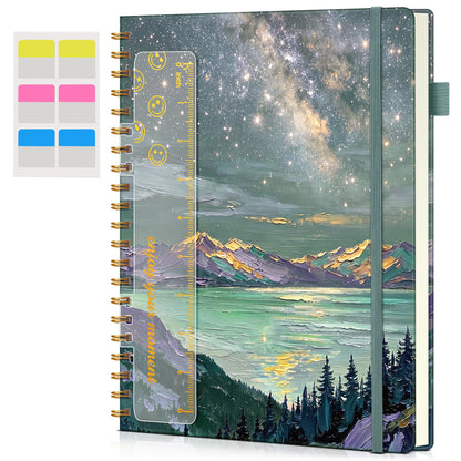 Spiral Notebook Journal 8.5” x 11”, A4 Large Notebooks for Women Men, College Ruled Lined Journal, 100 GSM Paper, Hardcover Spiral Bound Journals for Work School Writing Note Taking Business, Purple