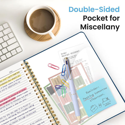 ZOTIA Large Spiral Notebooks for Work 5 Subject with Removable Dividers
