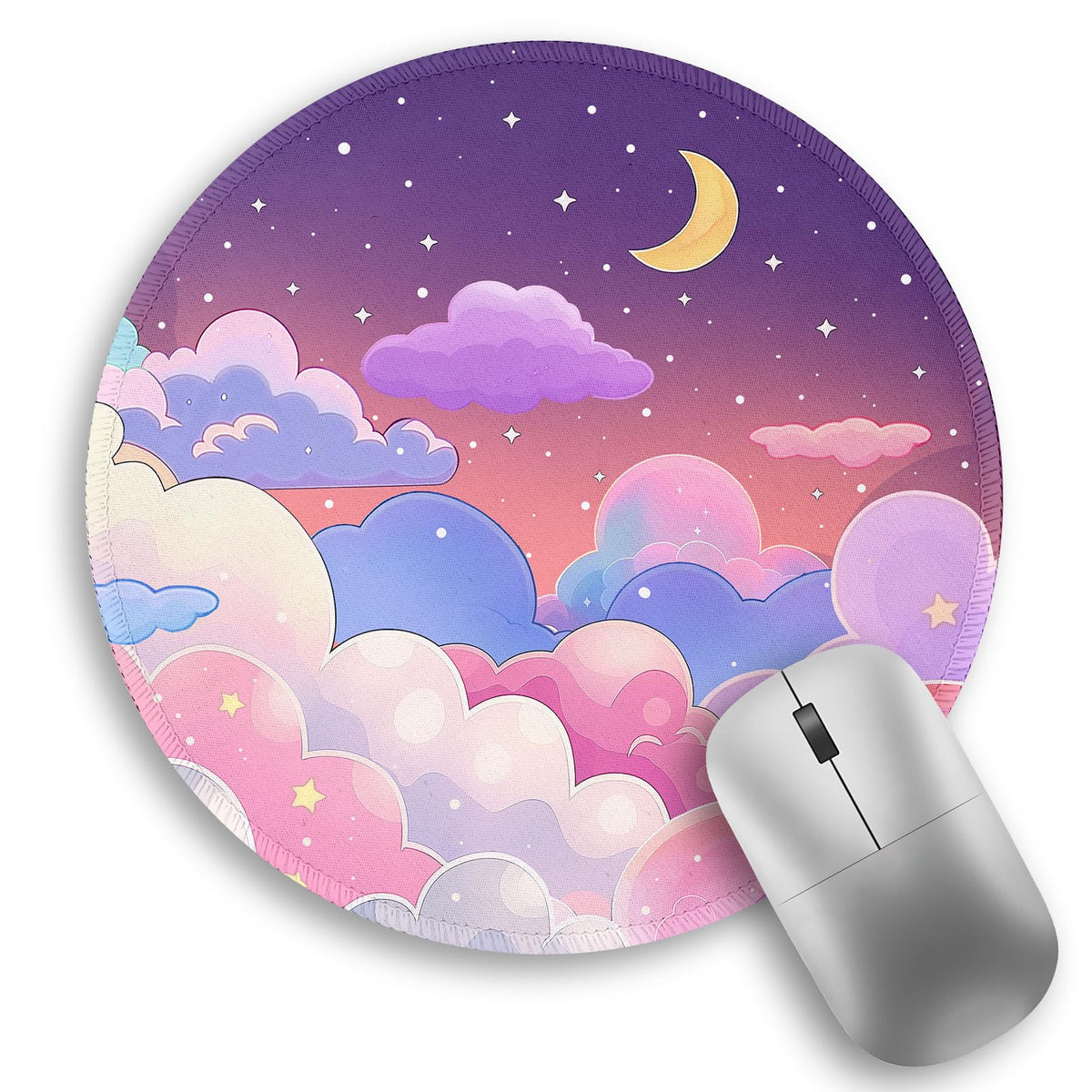 Inspirational Quote Work Mouse Pad, Positive Small Round Mousepad