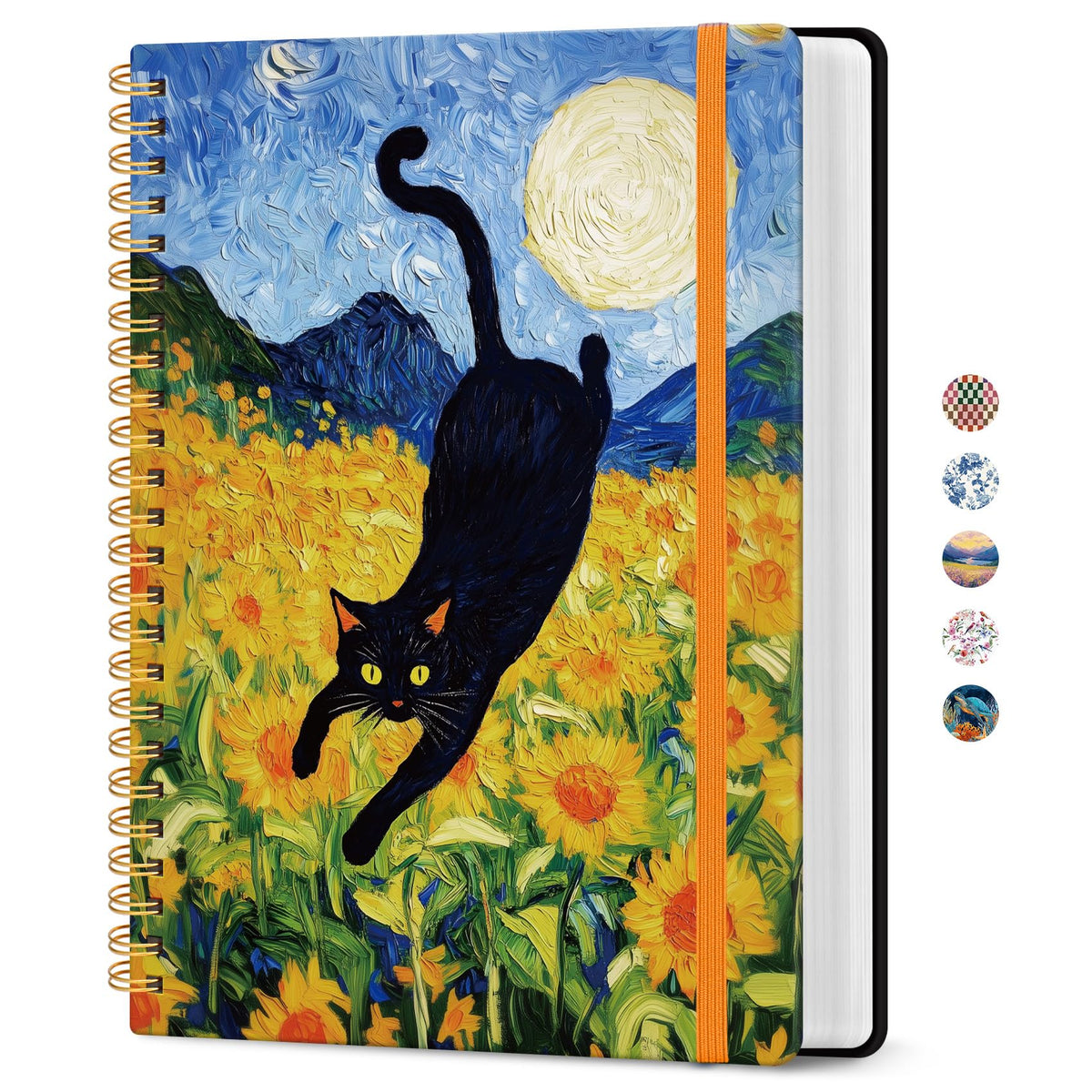 Taja Spiral Notebook for Work Thick Hardcover Lined Journal for Note Taking