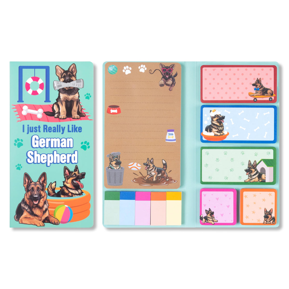 B1ykin Sticky Notes Set - 550 Sheets Memo Writing Pad Cat Floral Design