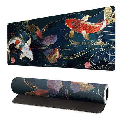 Japanese Mouse Pad, Large Japanese Desk Mat, XL Anime Gaming Keyboard Mat, Non-Slip Rubber Base, Big Extended Desk Protector for Home Office, 31.5”x11.8”