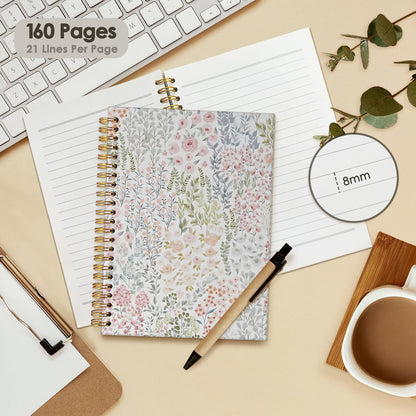 Cute Notebook, Aesthetic Spiral Notebook Journal for Women