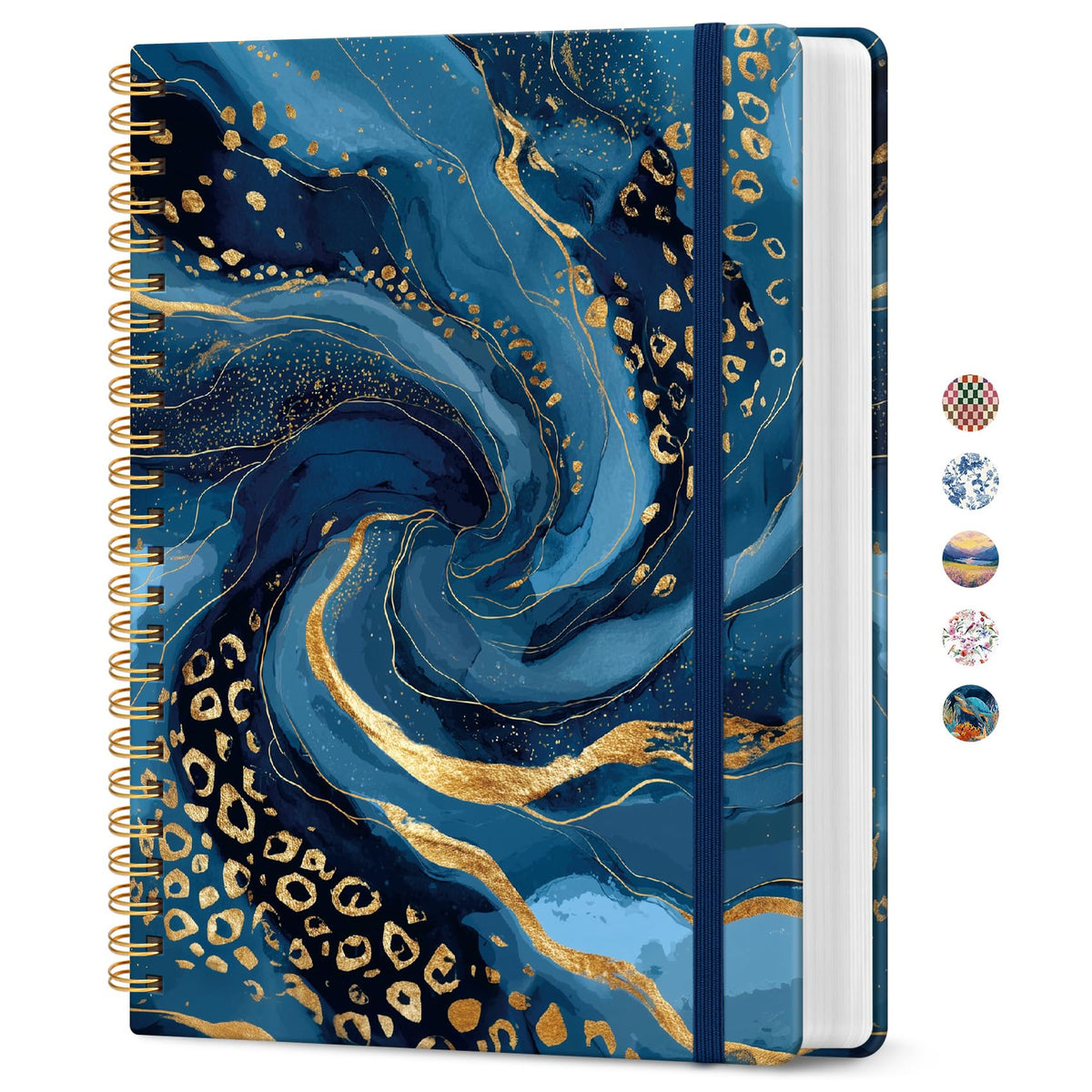 Taja Spiral Notebook for Work Thick Hardcover Lined Journal for Note Taking