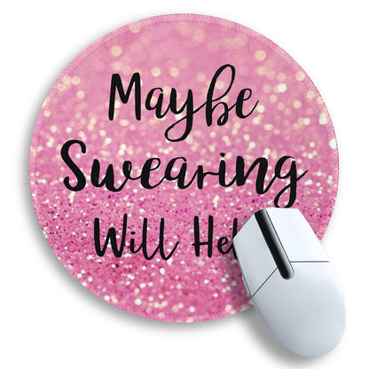 Gctriki Pink Round Mouse Pads for Desk, Cute Office Decor for Women 8.6 in
