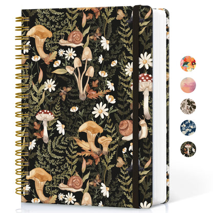 Taja Spiral Notebook for Work Thick Hardcover Lined Journal for Note Taking