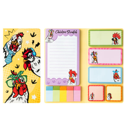 B1ykin Sticky Notes Set - 550 Sheets Memo Writing Pad Cat Floral Design