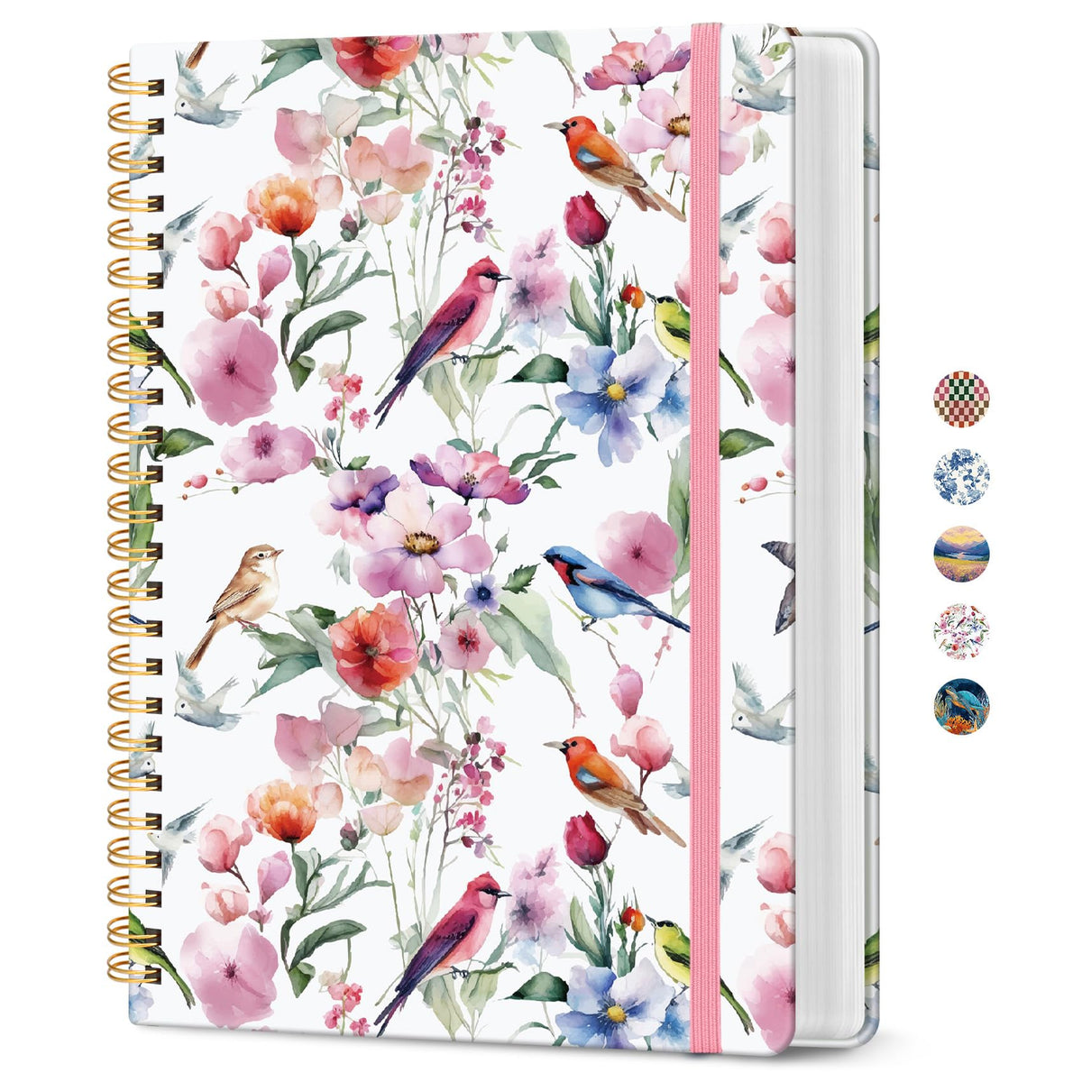Taja Spiral Notebook for Work Thick Hardcover Lined Journal for Note Taking