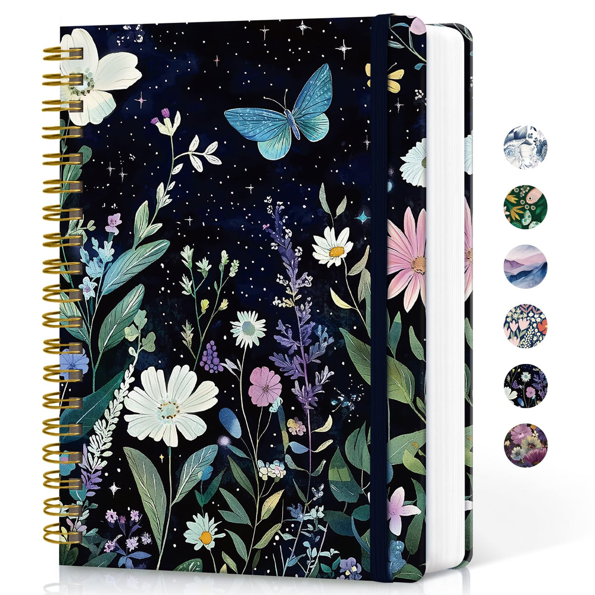 Taja Spiral Notebook for Work Thick Hardcover Lined Journal for Note Taking