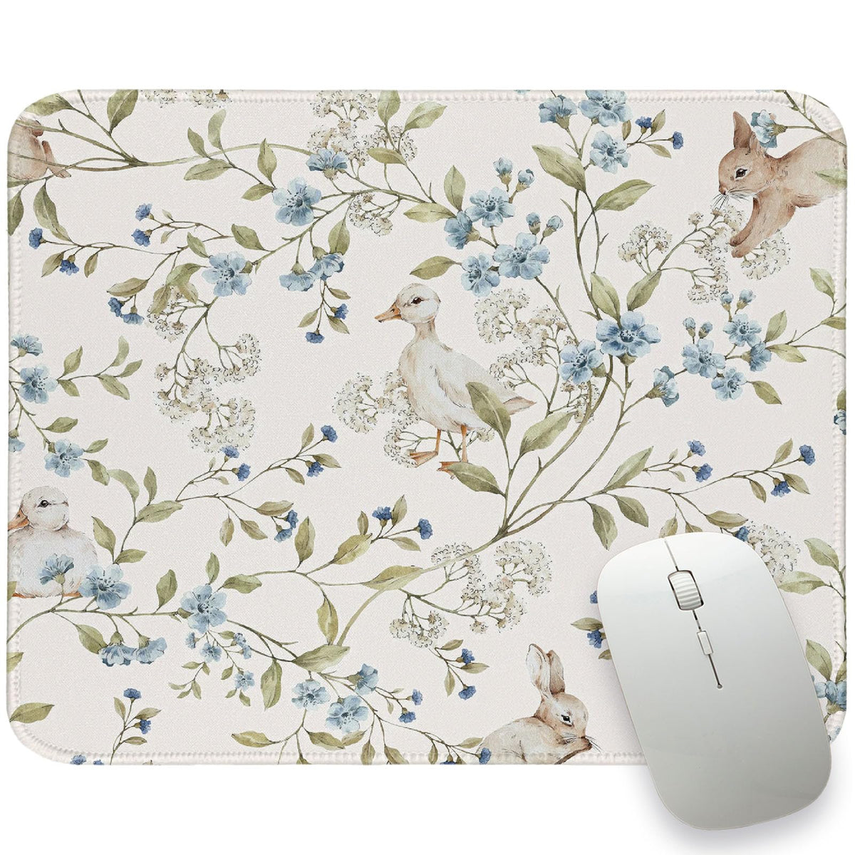 UTELKA Retro Boho Flroal Mouse Pad, Cute Mousepad for Desk Women 10x8