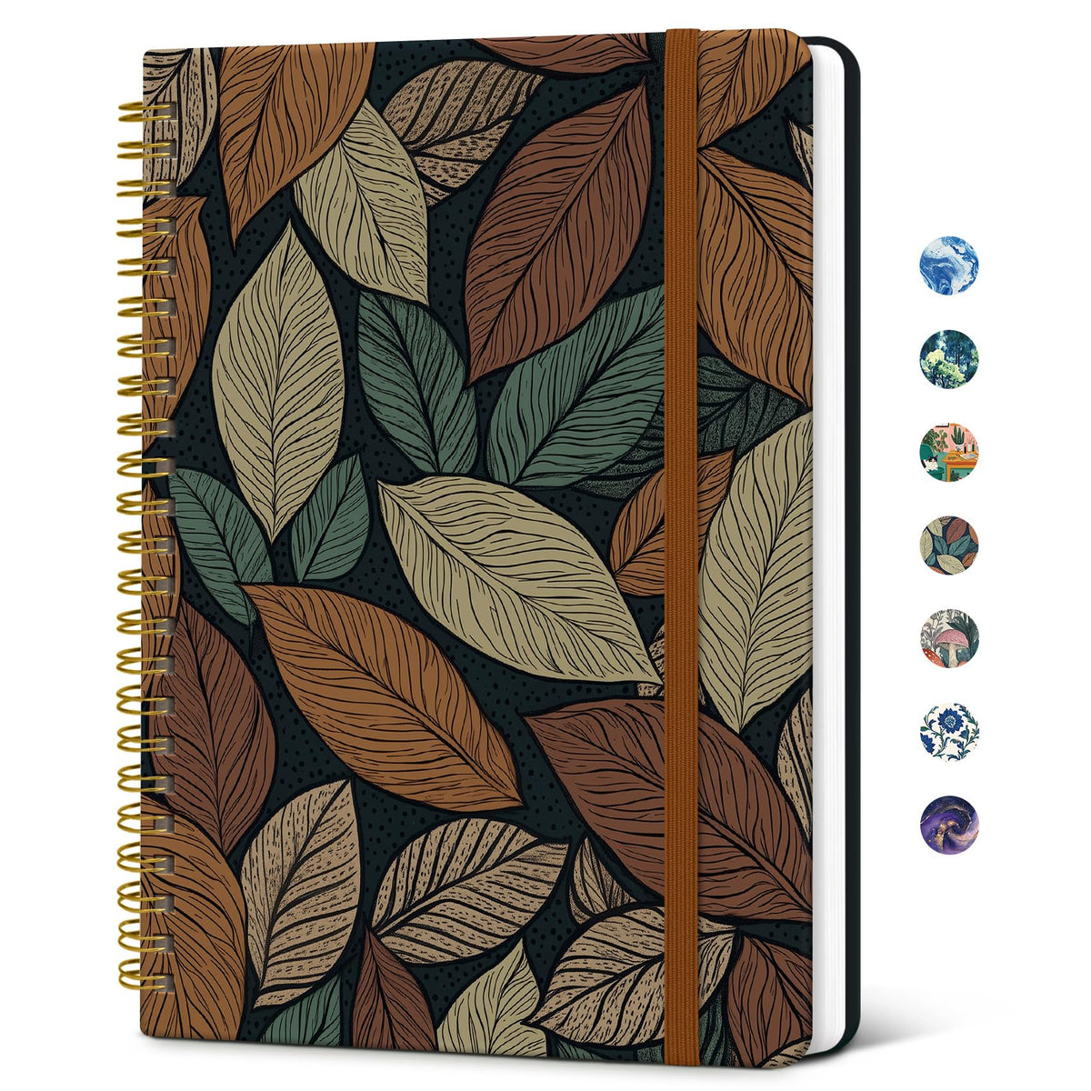Taja Hardcover Journal for Women, Pretty Spiral Lined Notebook for Work, A5