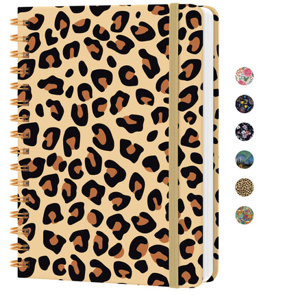 Lined Spiral Journal Notebook, A5 College Ruled Notebook for Note-Taking
